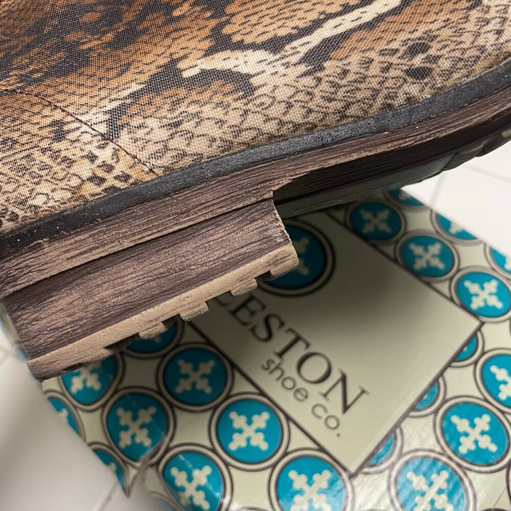 Charleston Shoe Co Liberty Python Boot Size 6 Pul… - image 3